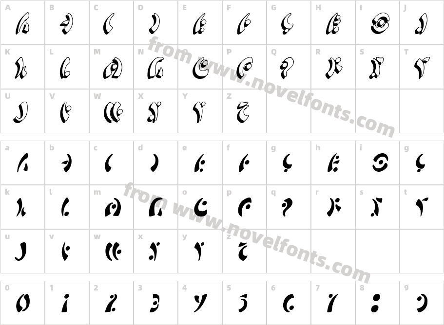 SF Fedora SymbolsCharacter Map