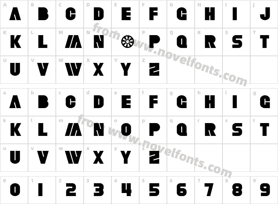 SF Fortune WheelCharacter Map