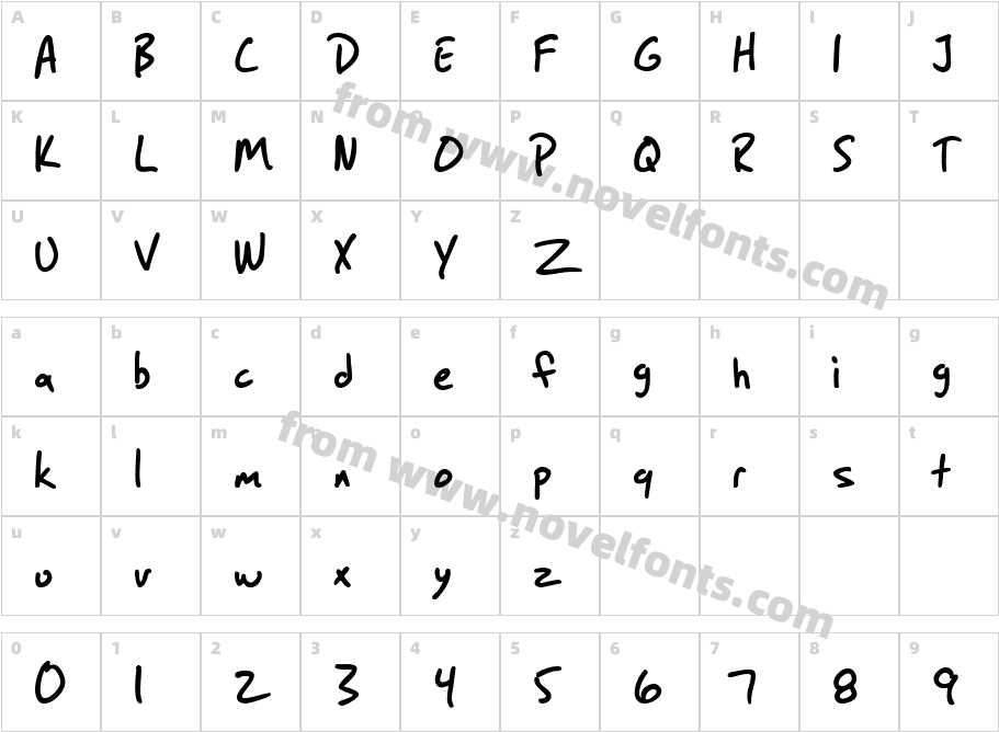 SF Grunge Sans BoldCharacter Map