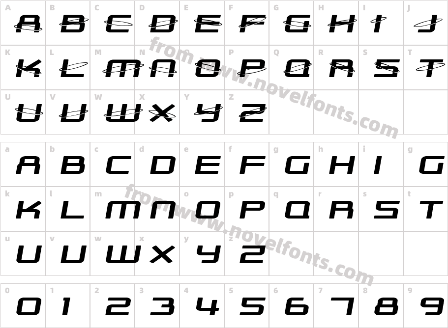 SF Outer Limits ExtendedCharacter Map