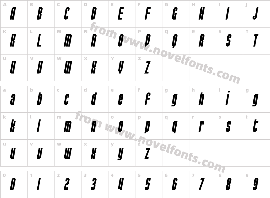 SF Port McKenzie Bold ItalicCharacter Map