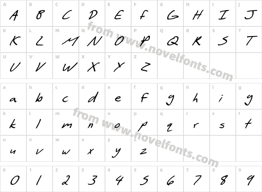 SF Scribbled Sans Bold ItalicCharacter Map