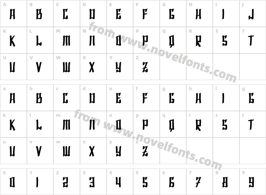 SF Shai Fontai BoldCharacter Map