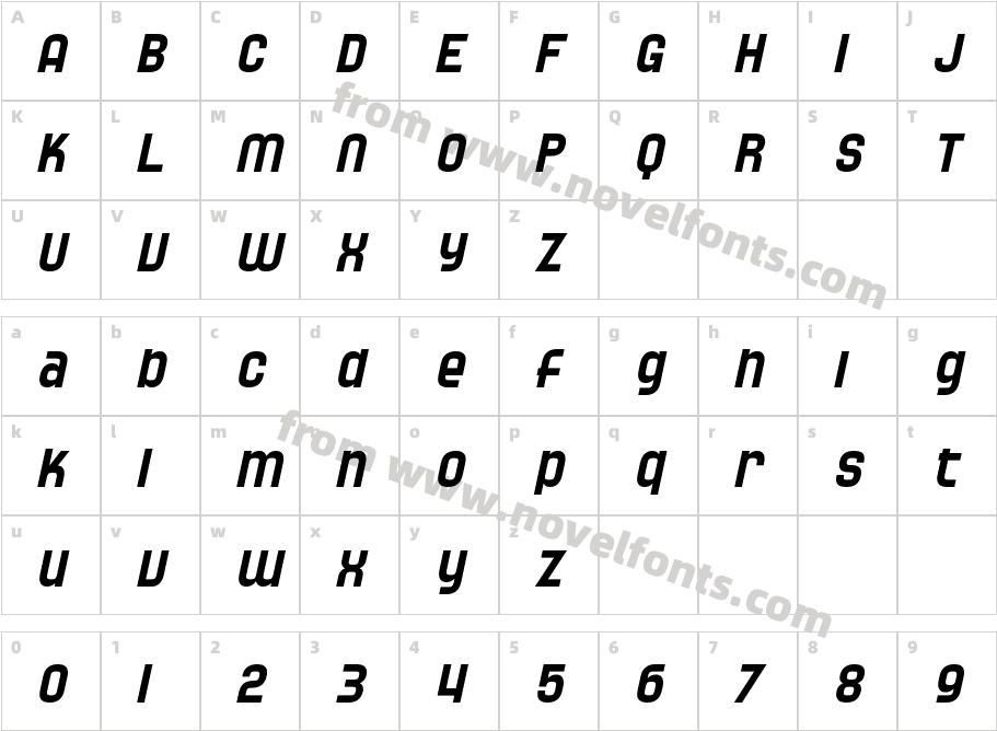 SF Speedwaystar ObliqueCharacter Map