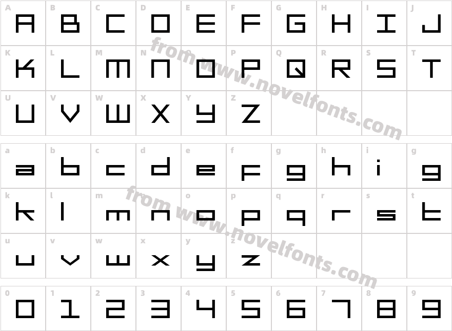 SF Square HeadCharacter Map