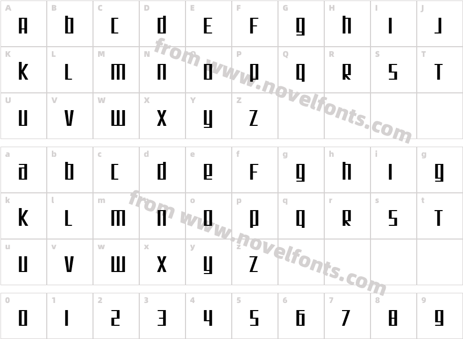 SF Square Root ExtendedCharacter Map