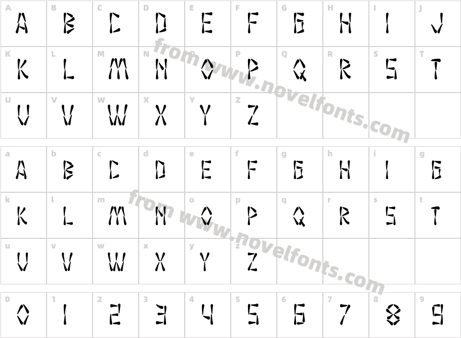 SF Wasabi CondensedCharacter Map