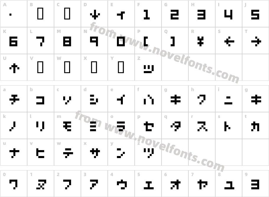 SG07Character Map