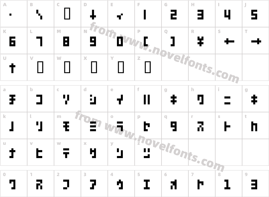 SG13Character Map