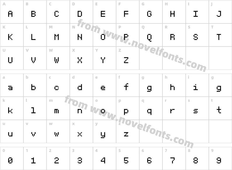 SGK075Character Map