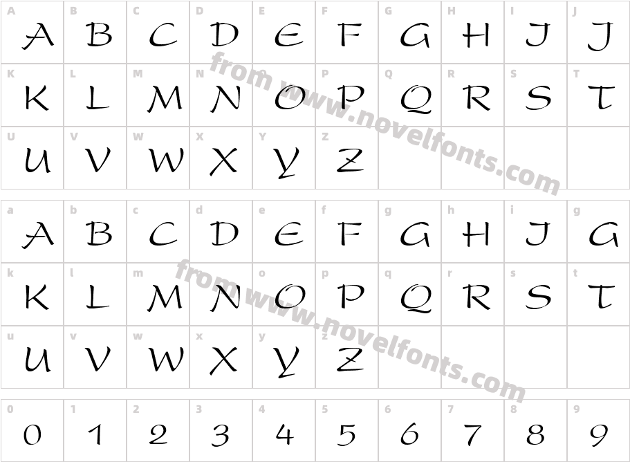 .VnPresentH  MediumCharacter Map