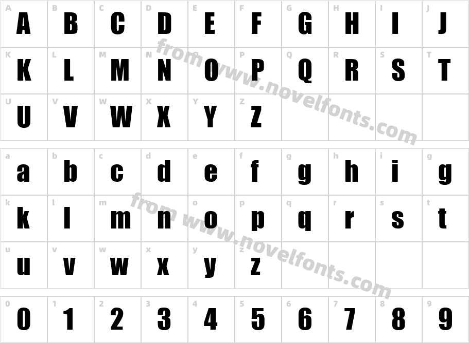 SI FontCharacter Map