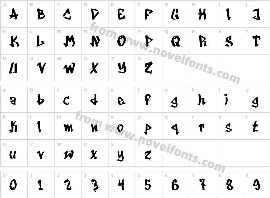 SOUTHCREWRegularCharacter Map