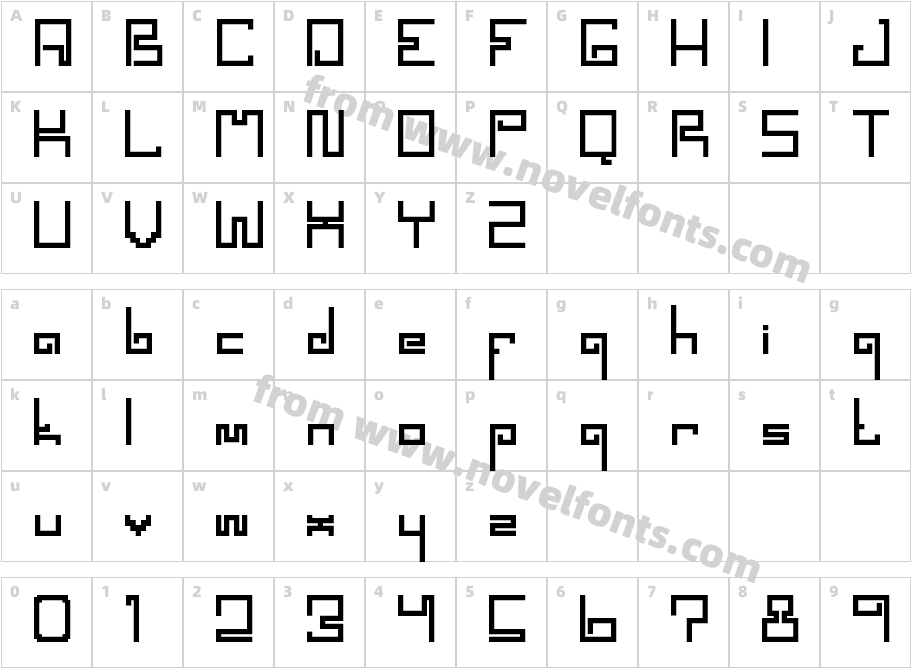 SPACEWORMCharacter Map