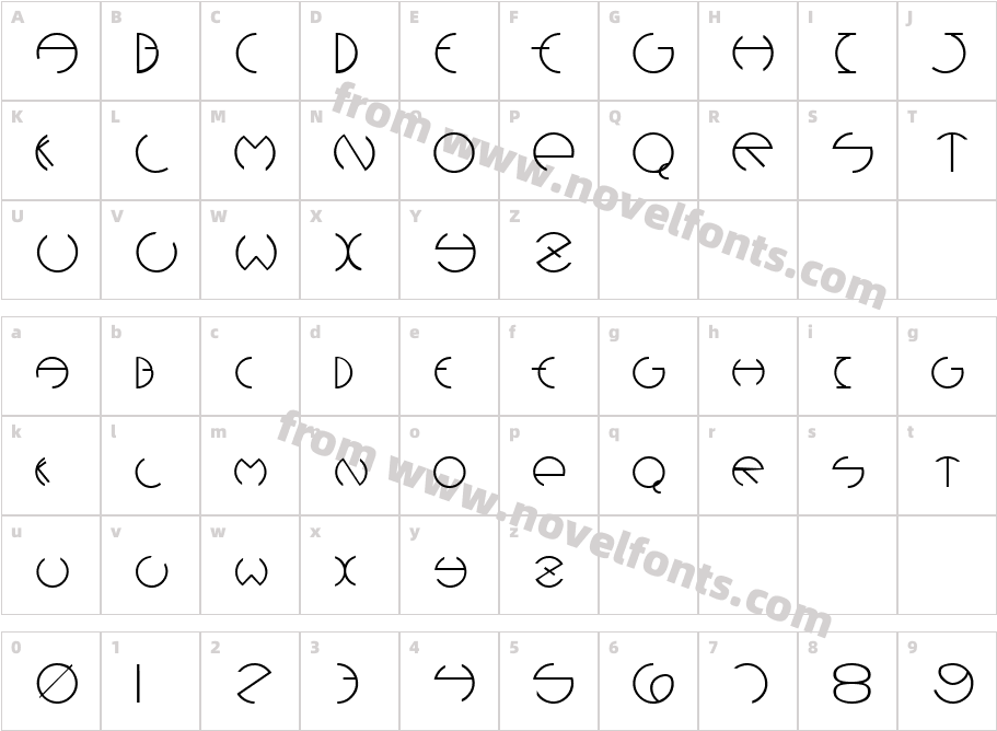 Debevic RegularCharacter Map