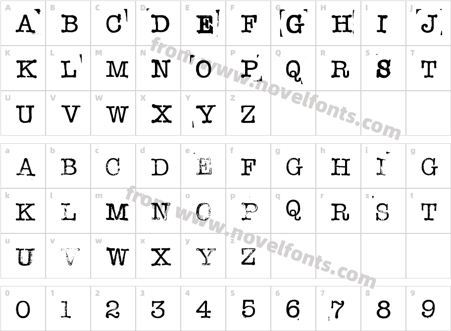 STAMPWRITER-KITCharacter Map