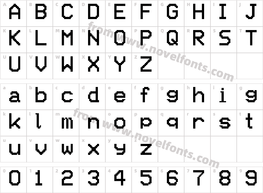 STV5730A RegularCharacter Map