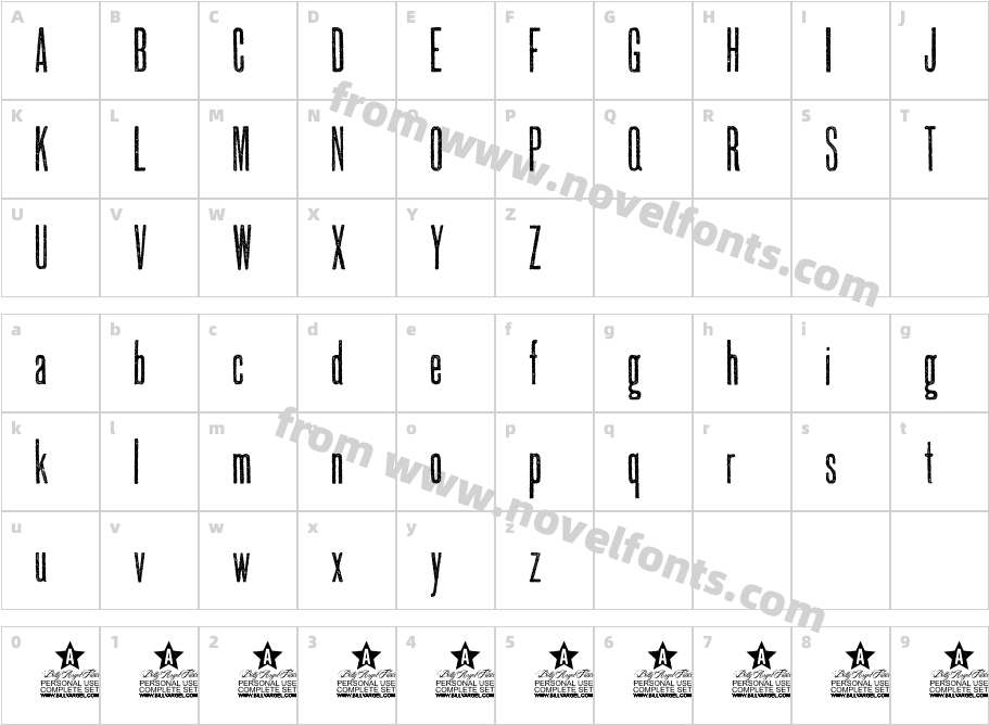 SUBURBIA PERSONAL USECharacter Map