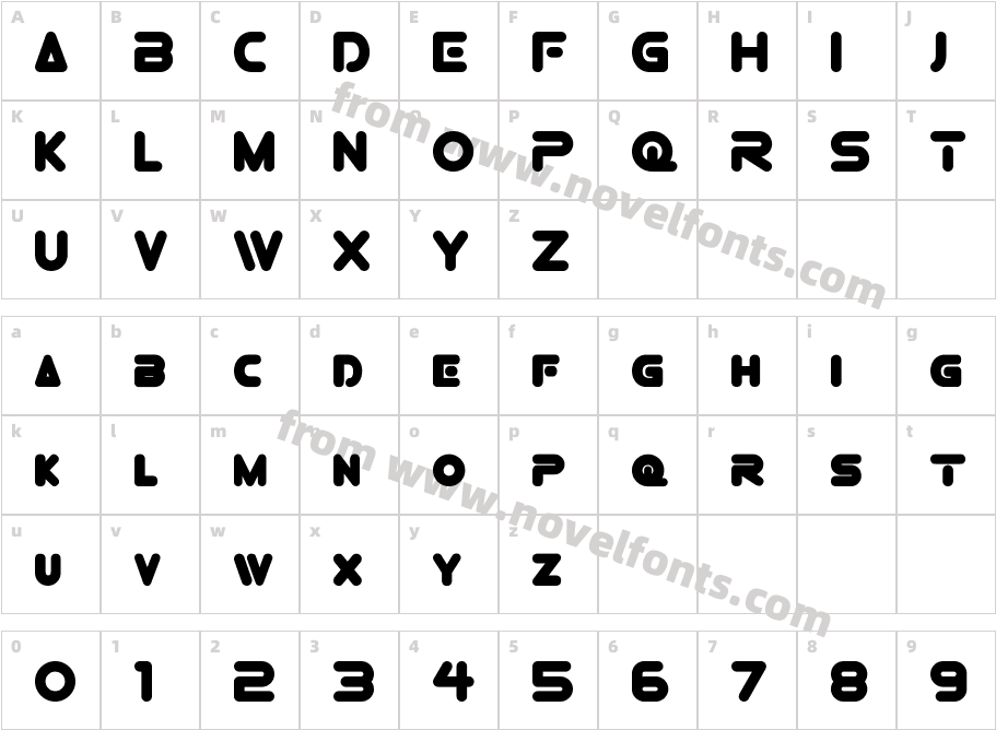 SUPERBOLTCharacter Map