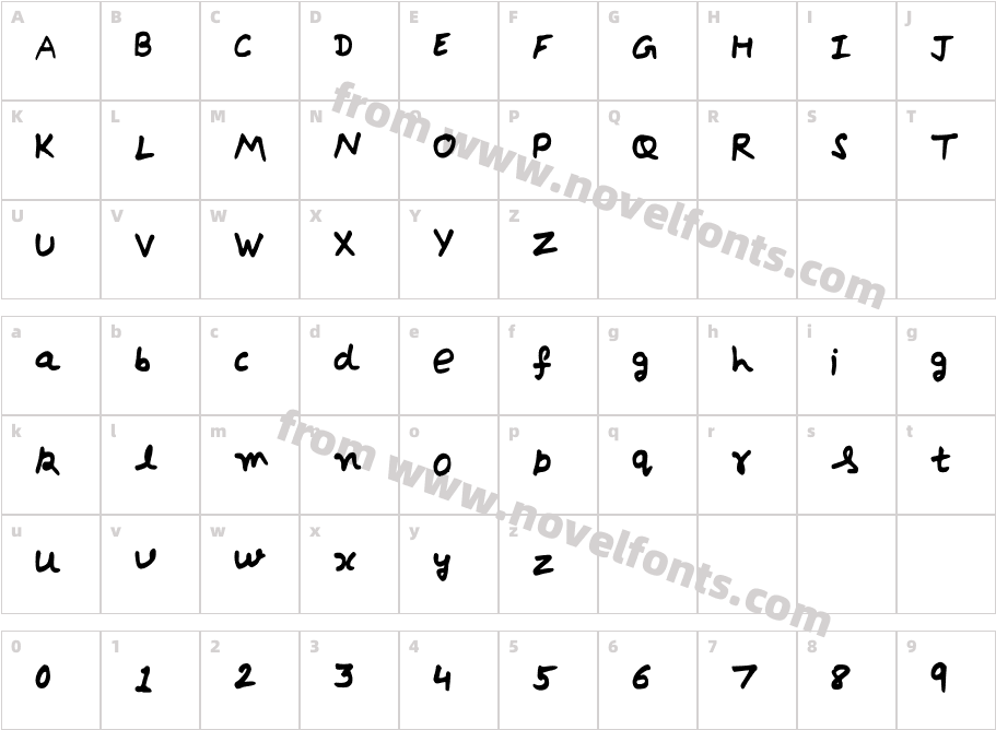 Debrie_BoldCharacter Map