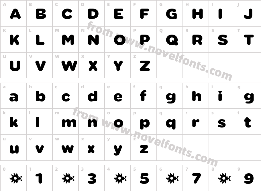 Sabandija ffpCharacter Map