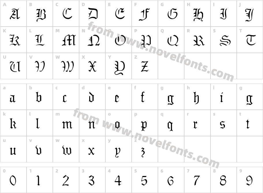 SabbathBlackRegularCharacter Map