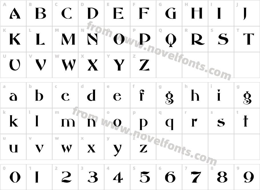 SacculeCharacter Map