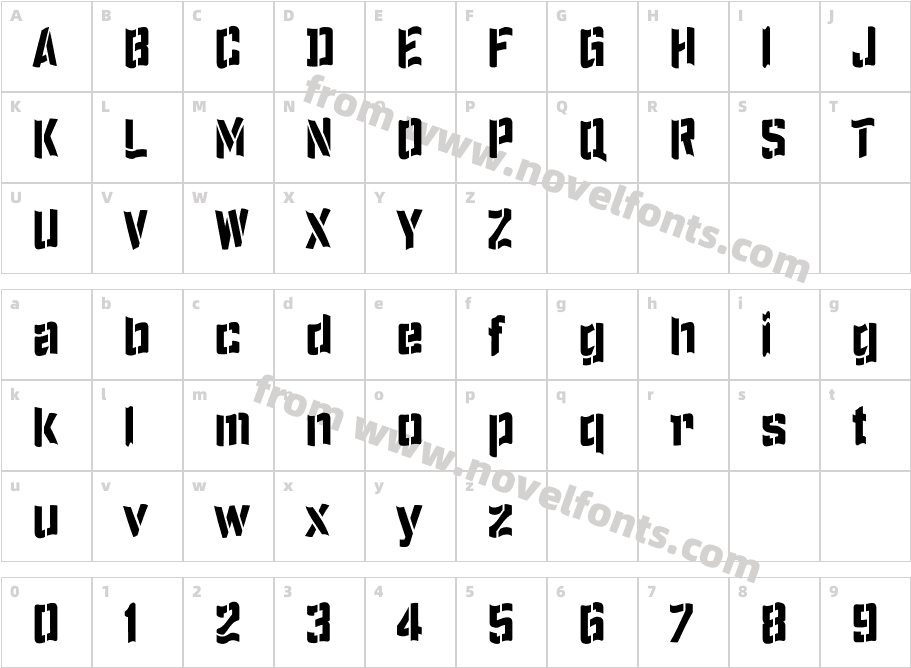 SailingJuncoCharacter Map