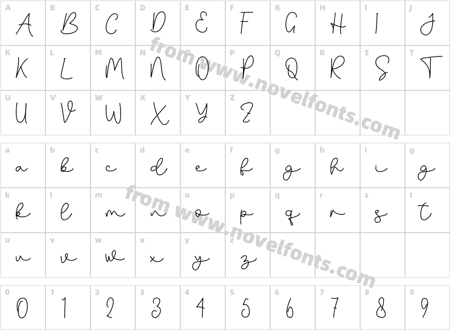 Salminah - Personal UseCharacter Map