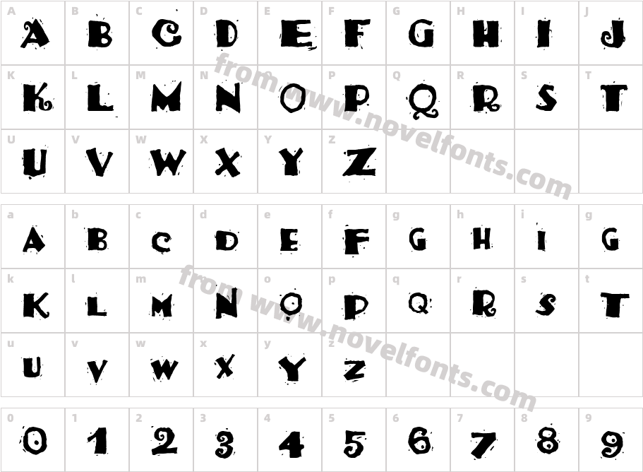 SalsaCharacter Map