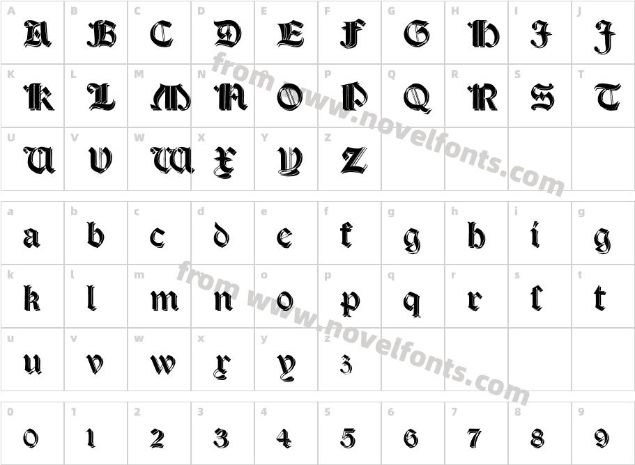 Salterio ShadowCharacter Map