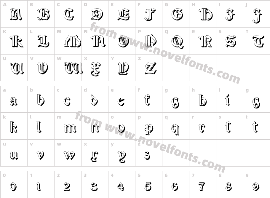 Salterio ThreeCharacter Map