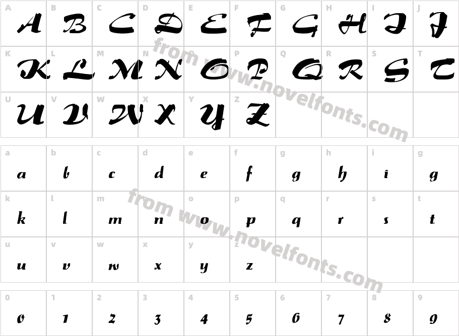 SaltoFontCharacter Map