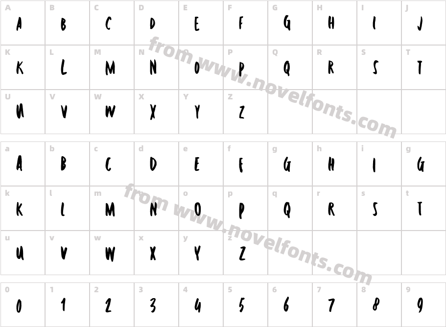 Salventius Hand I MediumCharacter Map