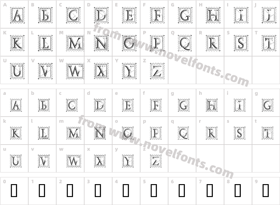 Deco StampCharacter Map