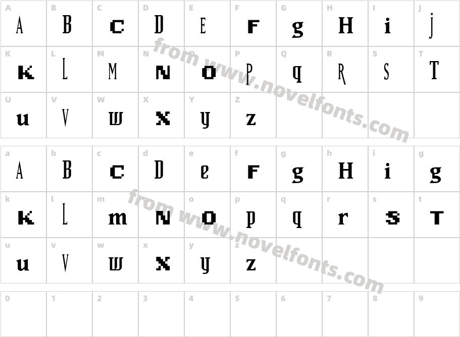 SampleCharacter Map