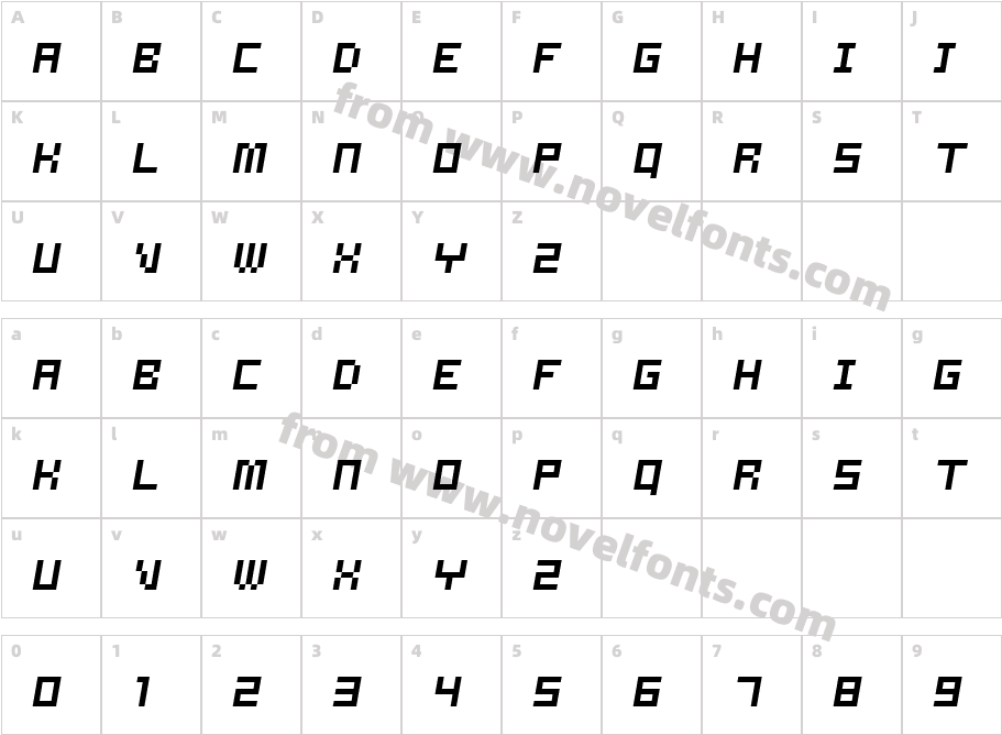 Samson ObliqueCharacter Map