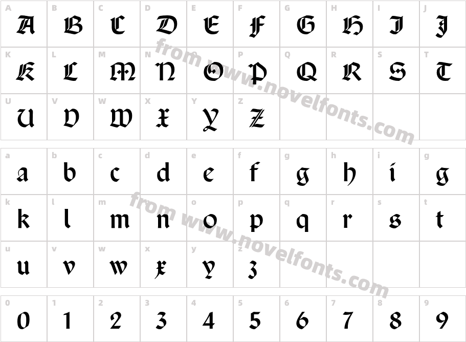 SanMarcoCyrCharacter Map