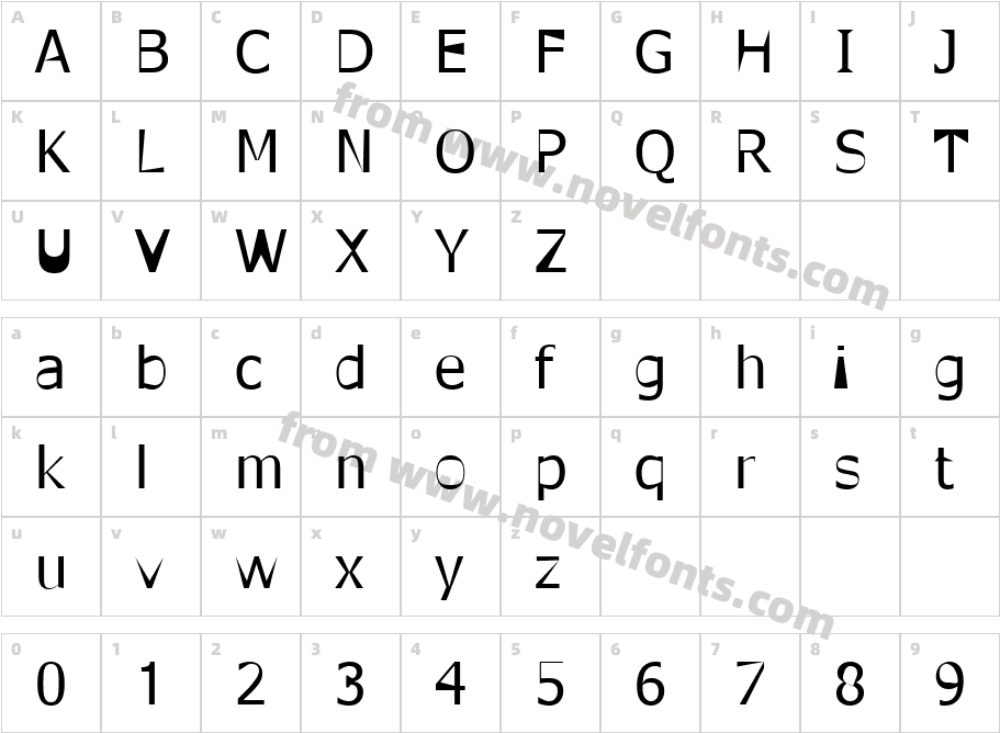 Sans Ngesti RegularCharacter Map