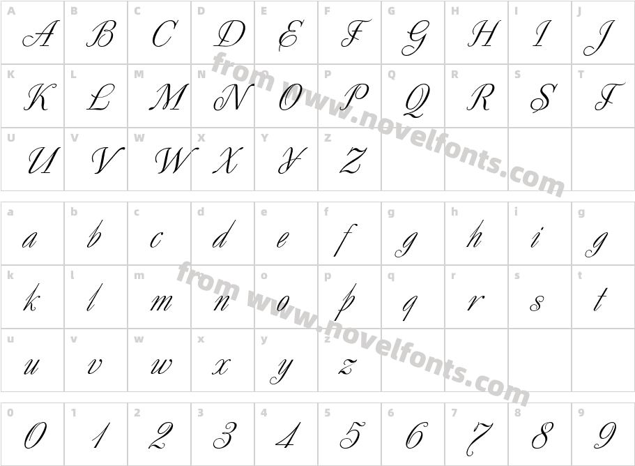 Decor ItalicCharacter Map