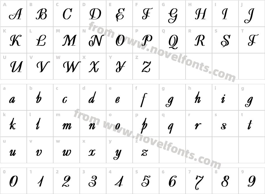 Decor BoldCharacter Map