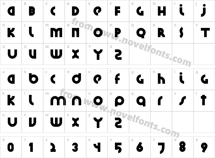 Santiako BoldCharacter Map