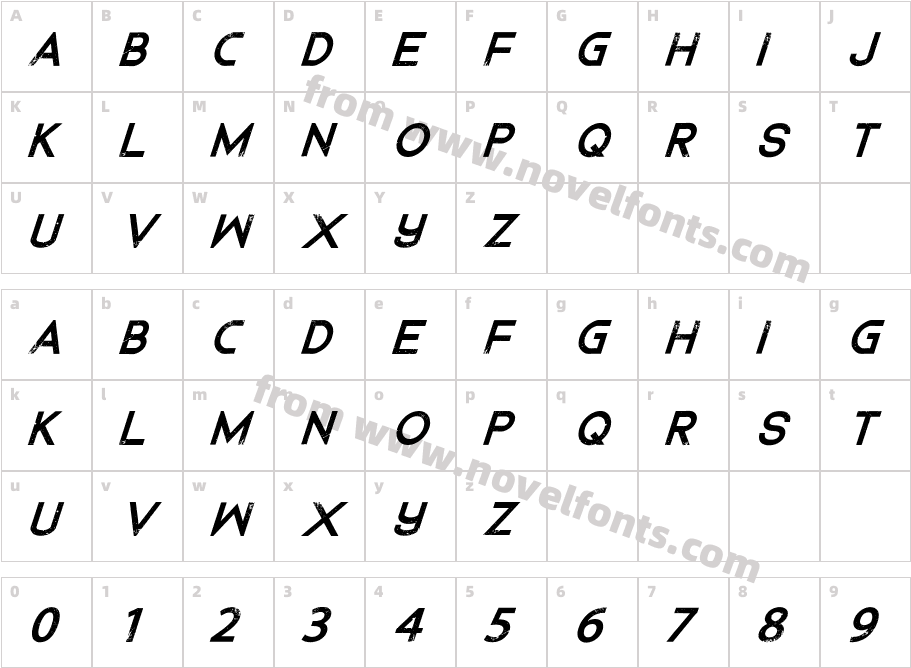 Dedecus Putro ItalicCharacter Map