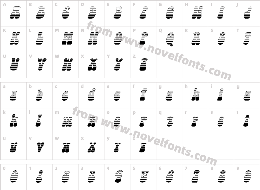 Sargoo ItalicCharacter Map