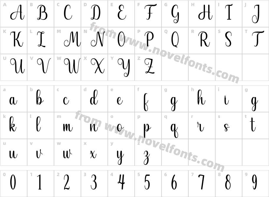 SashamithaRegularCharacter Map