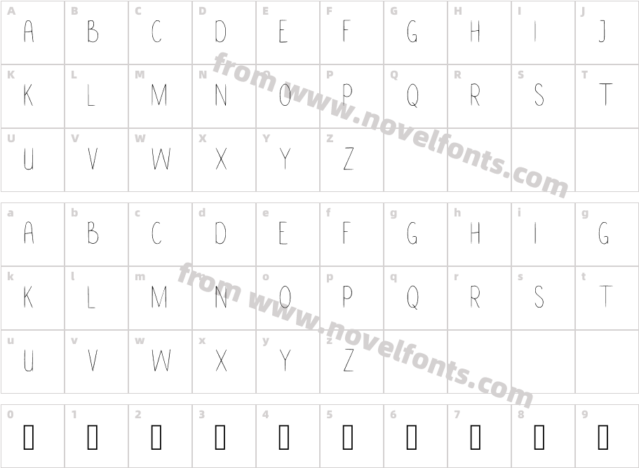 Sasio RegularCharacter Map