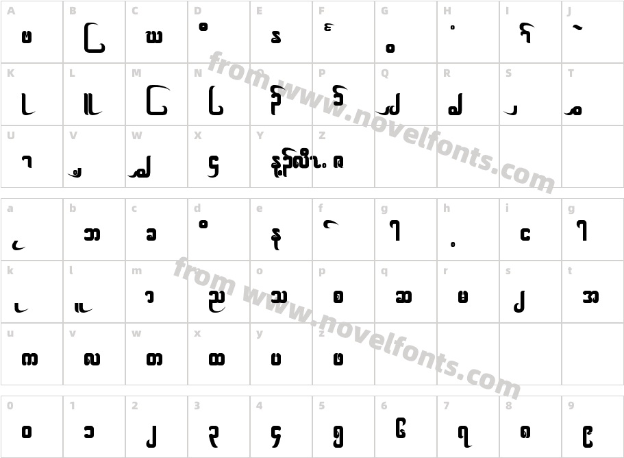 Saw cfcr038Character Map