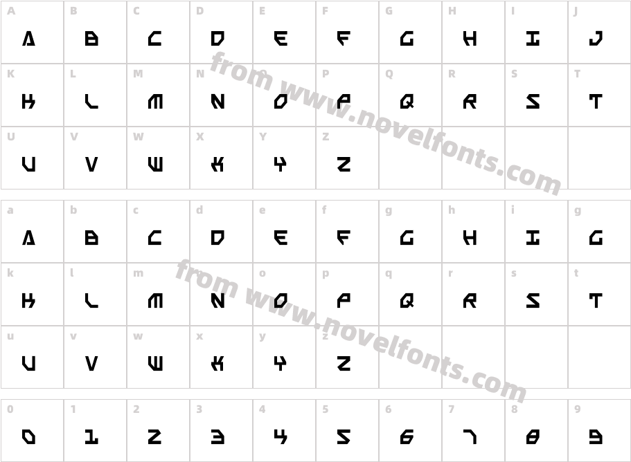 Scarab ScriptCharacter Map