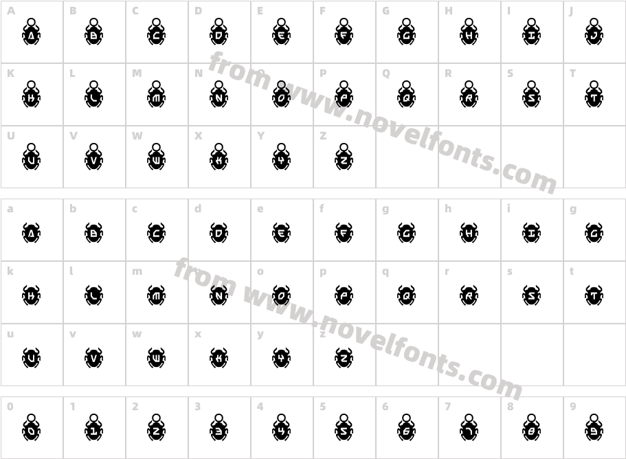 Scarab SolidCharacter Map