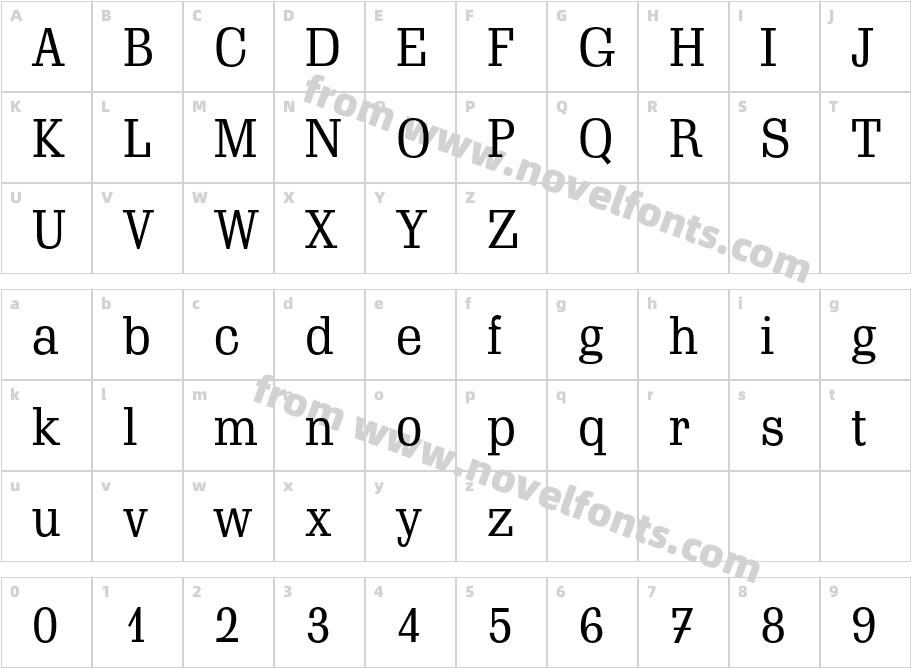 SchadowBT-RomanCharacter Map